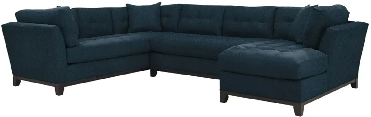 Cityscape 3-pc. Sectional in Suede So Soft Midnight by H.M. Richards