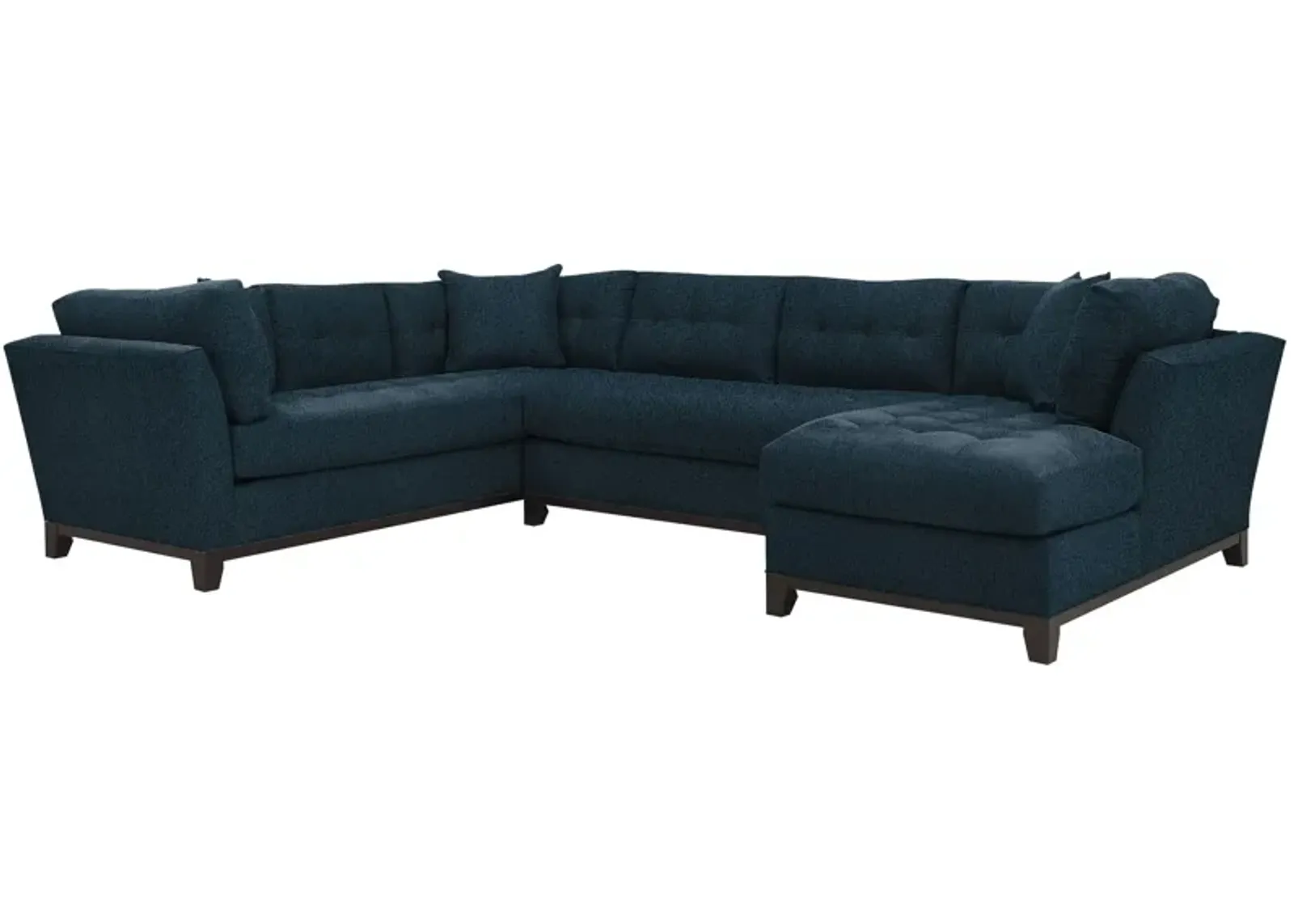 Cityscape 3-pc. Sectional in Suede So Soft Midnight by H.M. Richards