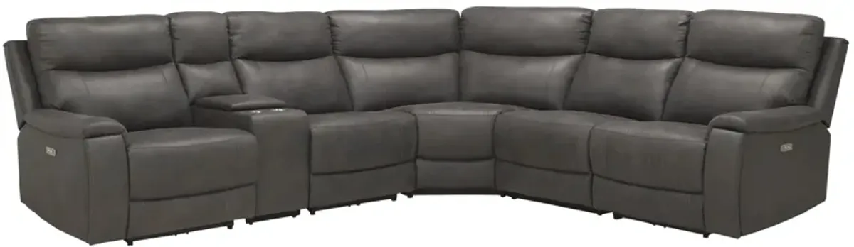 Cole 6-pc. Power Sectional in Gray by High Line Smart Home