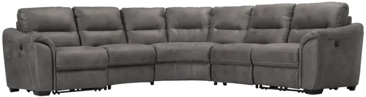 Rockland Microfiber 5-pc. Power Sectional