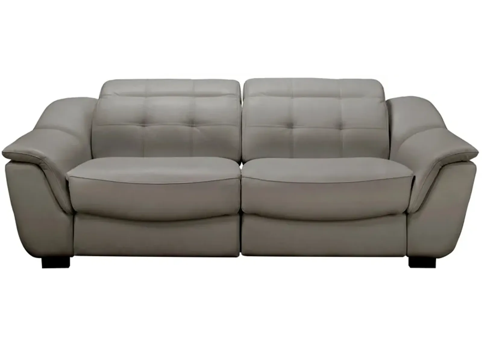 Cadori 2-pc. Leather Power Sofa w/ Power Headrest in Gray by Chateau D'Ax