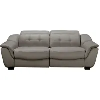 Cadori 2-pc.. Leather Power Sofa w/ Power Headrest in Gray by Chateau D'Ax