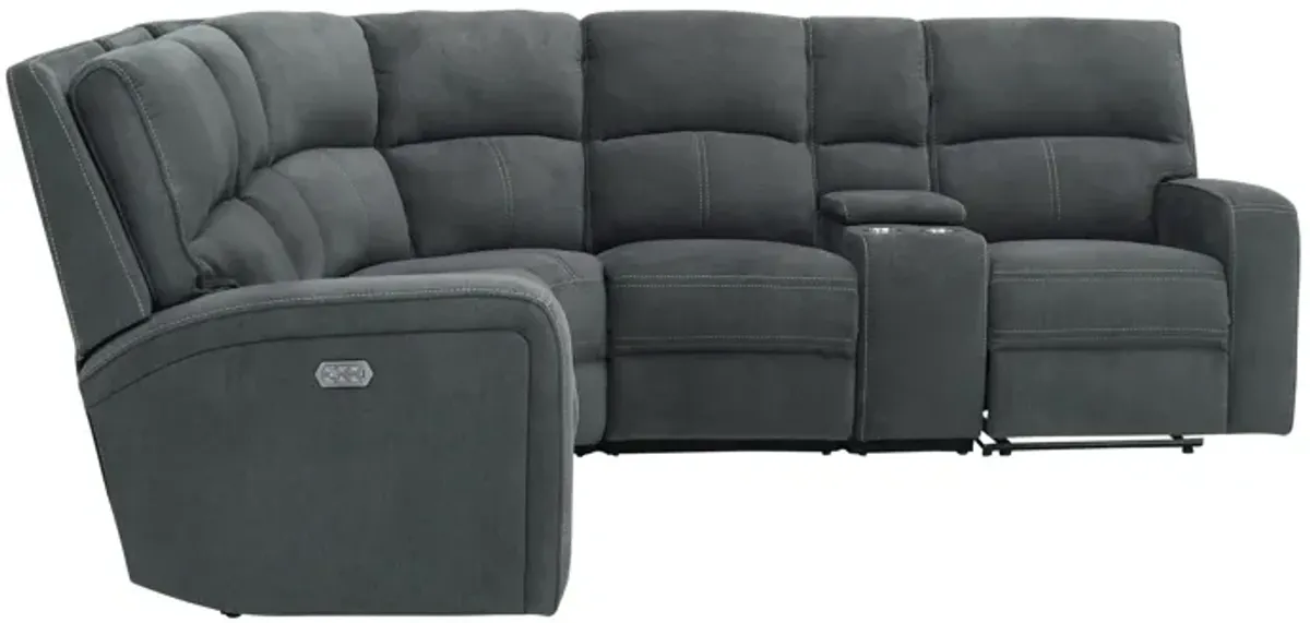 Ian 6-pc. Power Sectional w/ Power Headrest & Lumbar