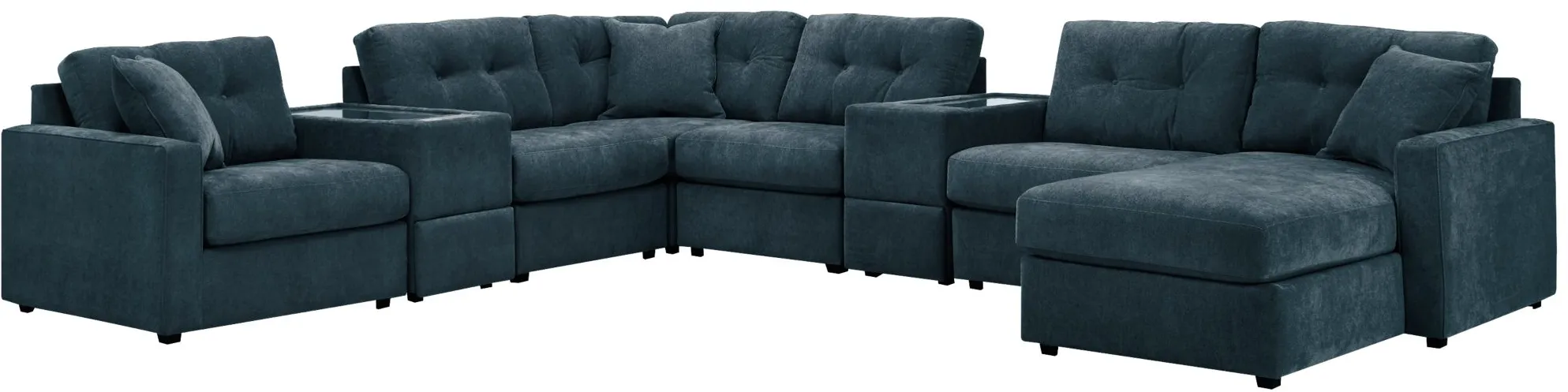 ModularOne 8-pc Sectional w/One Power Console in Navy by H.M. Richards