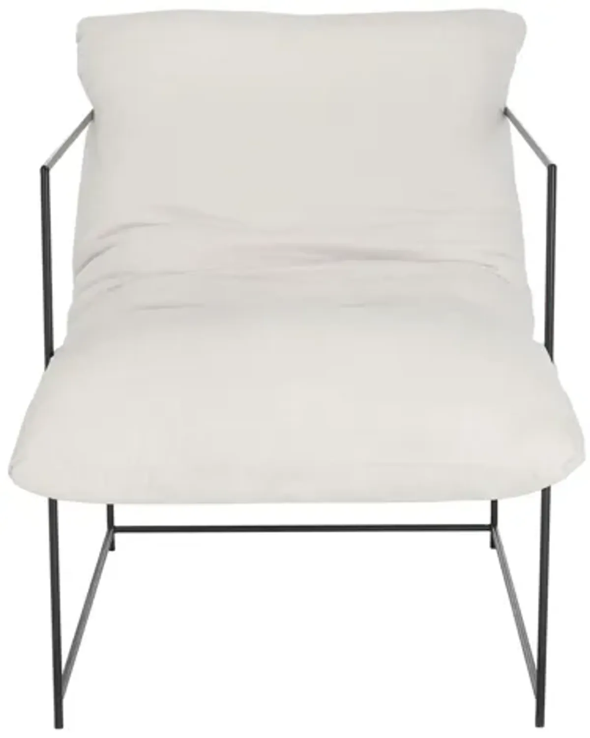 Portland Accent Chair in Ivory / Black by Safavieh