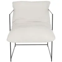 Portland Accent Chair in Ivory / Black by Safavieh