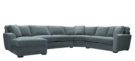 Artemis II 4-pc. Left Hand Facing Sectional Sofa in Gypsy Blue Goblin by Jonathan Louis