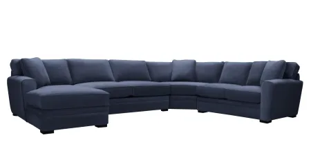 Artemis II 4-pc. Left Hand Facing Sectional Sofa in Gypsy Navy by Jonathan Louis