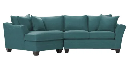 Foresthill 2-pc. Left Hand Cuddler Sectional Sofa in Santa Rosa Turquoise by H.M. Richards