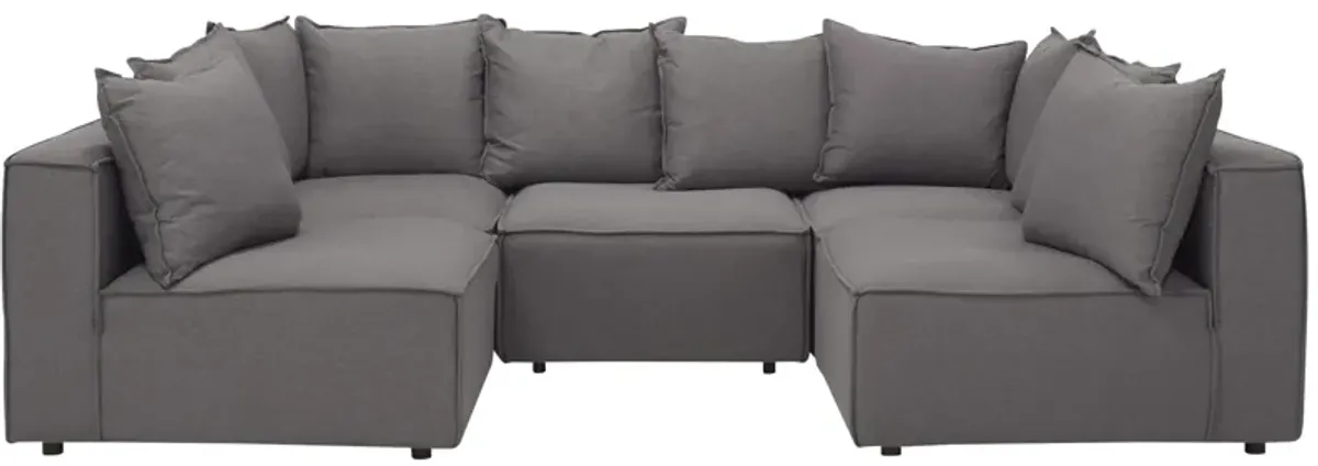 Loris Chenille 5-pc. Pit Sectional