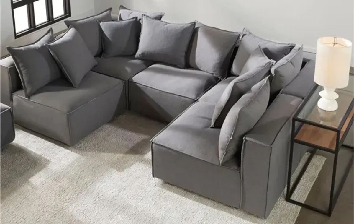 Loris Chenille 5-pc. Pit Sectional