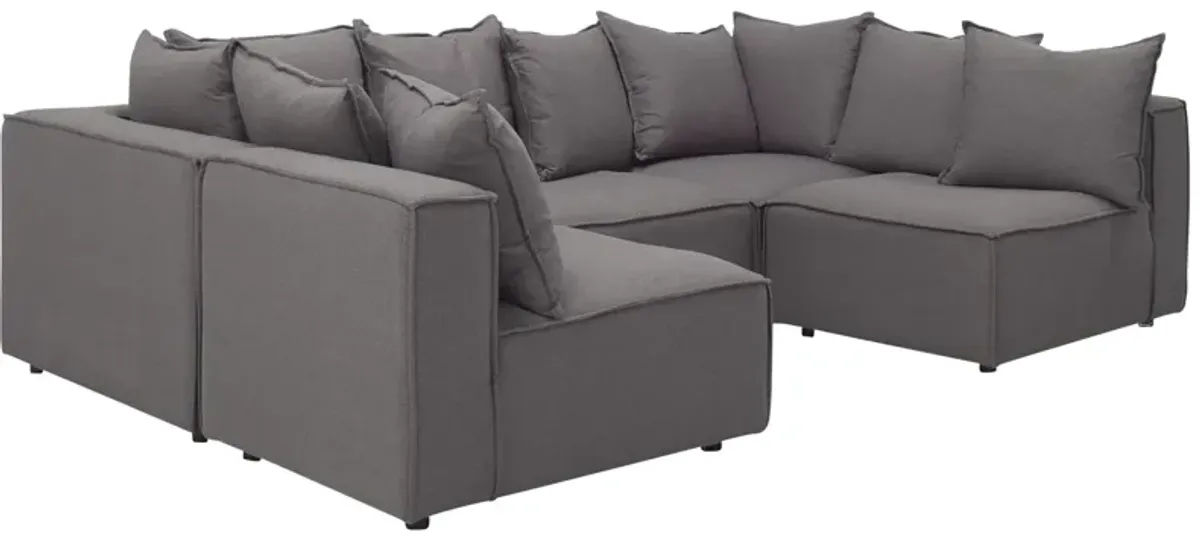 Loris Chenille 5-pc. Pit Sectional