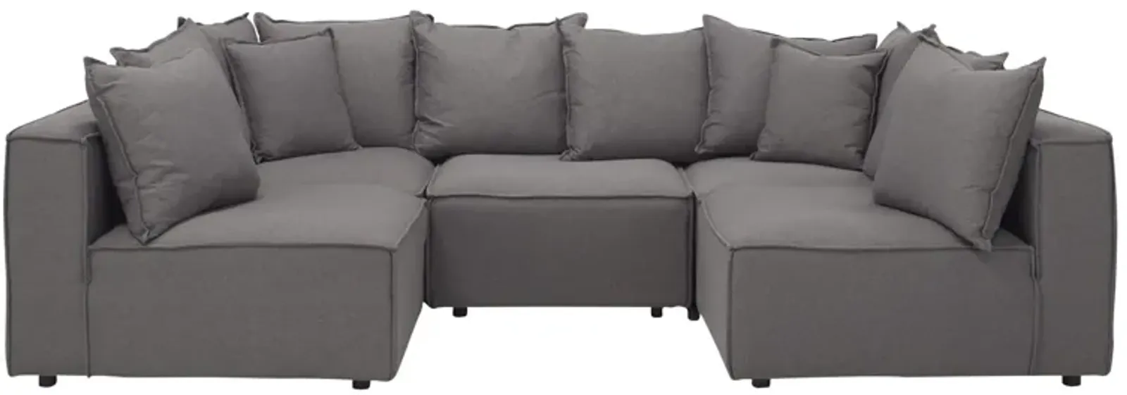 Loris Chenille 5-pc. Pit Sectional