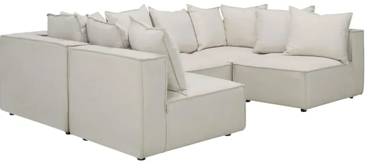 Loris Chenille 5-pc. Pit Sectional