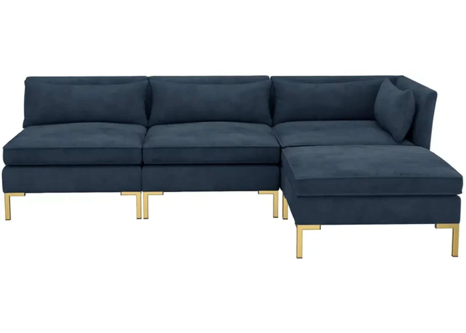 Stacy 4-pc. Modular Sectional Sofa in Premier Navy by Skyline