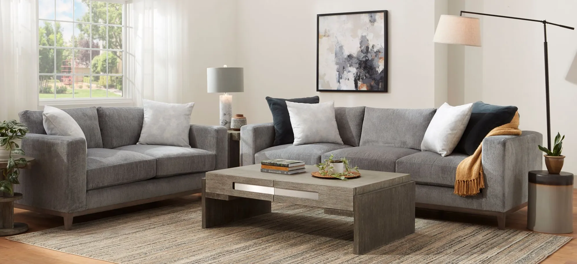 Blair Living Room Set in Grey by Bernhardt