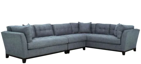 Cityscape 3-pc. Sectional in Elliot French Blue by H.M. Richards