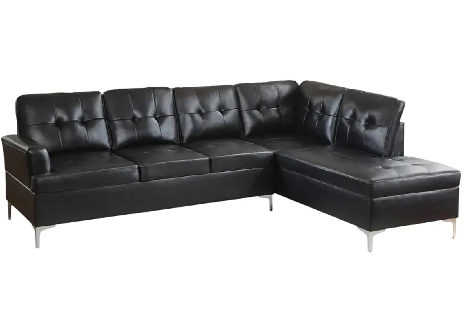 Cruz 2-pc. Sectional Sofa in Black by Homelegance