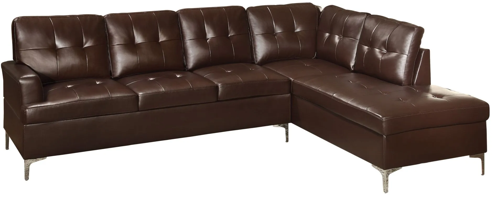 Cruz 2-pc. Sectional Sofa in Brown by Homelegance