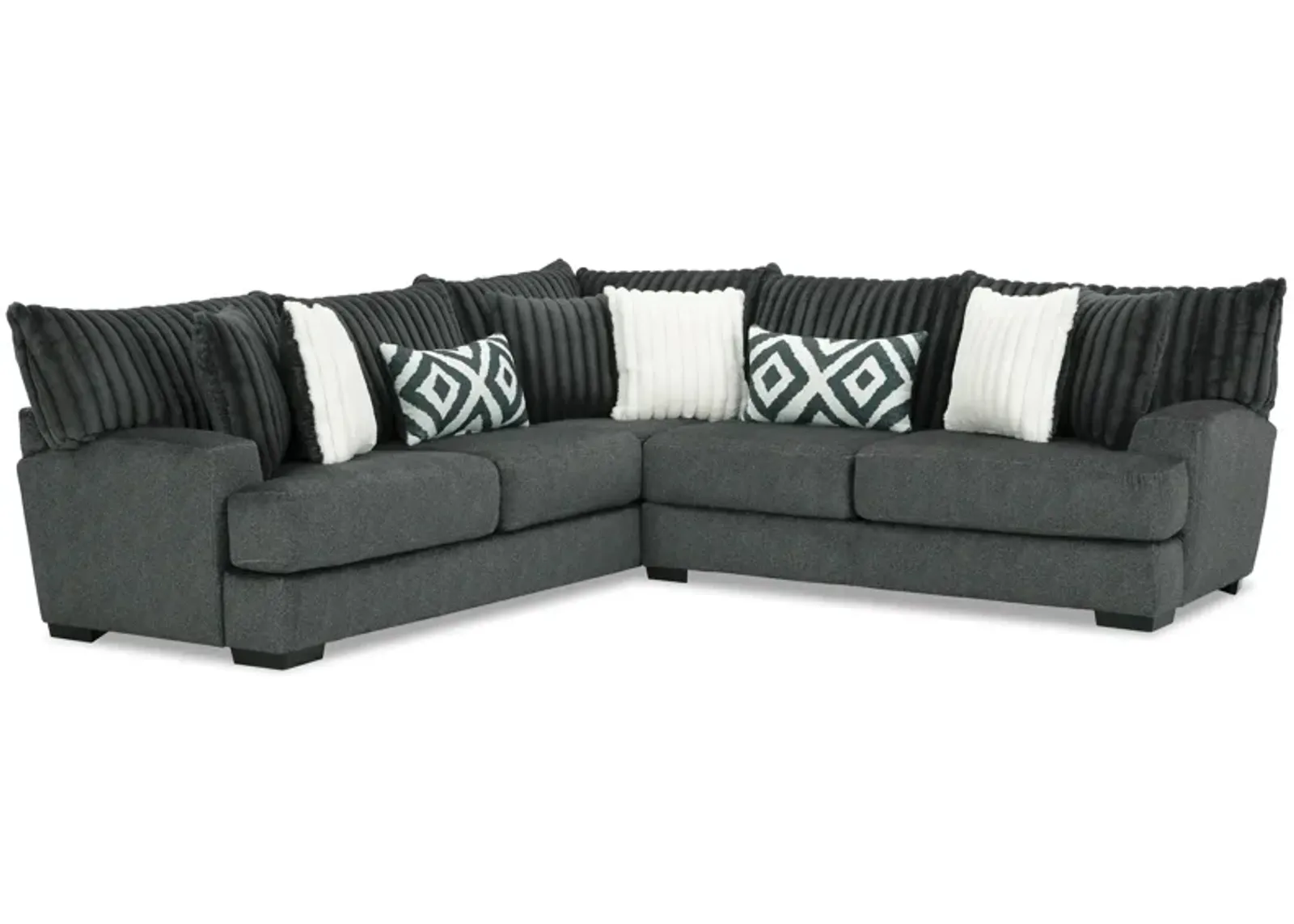 Mondo 2-pc. Sectional in Gunmetal by Albany Furniture