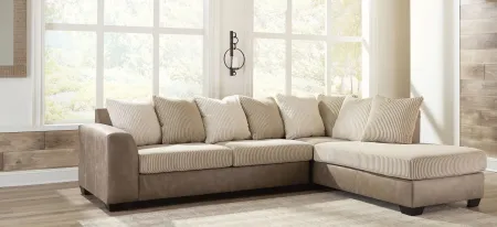 Keskin 2-pc. Sectional with Chaise in Sand by Ashley Furniture