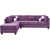 Malone 2-pc. Reversible Sectional Sofa in Purple by Glory Furniture