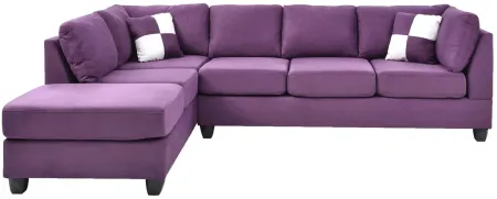 Malone 2-pc. Reversible Sectional Sofa in Purple by Glory Furniture