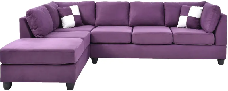 Malone 2-pc. Reversible Sectional Sofa in Purple by Glory Furniture