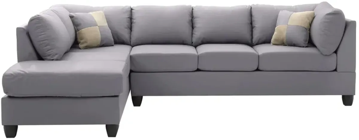 Malone 2-pc. Reversible Sectional Sofa in Gray by Glory Furniture