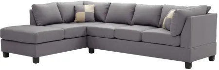 Malone 2-pc. Reversible Sectional Sofa in Gray by Glory Furniture