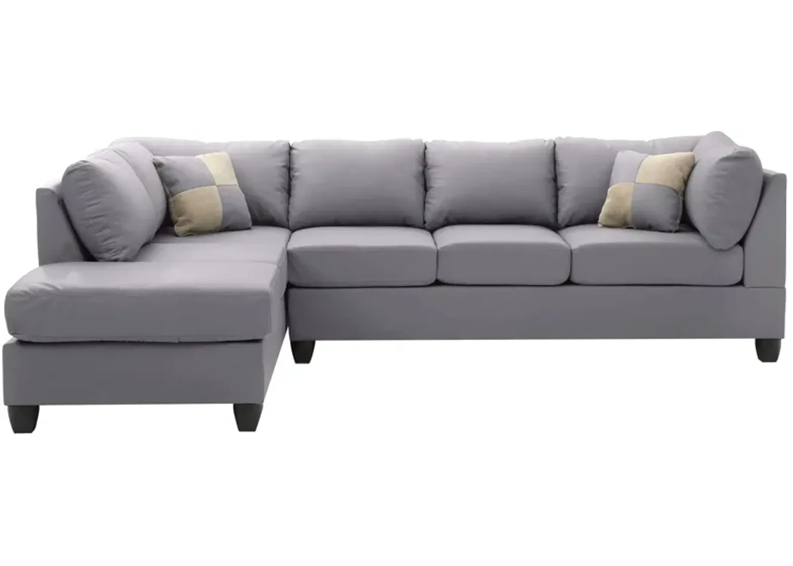 Malone 2-pc. Reversible Sectional Sofa in Gray by Glory Furniture