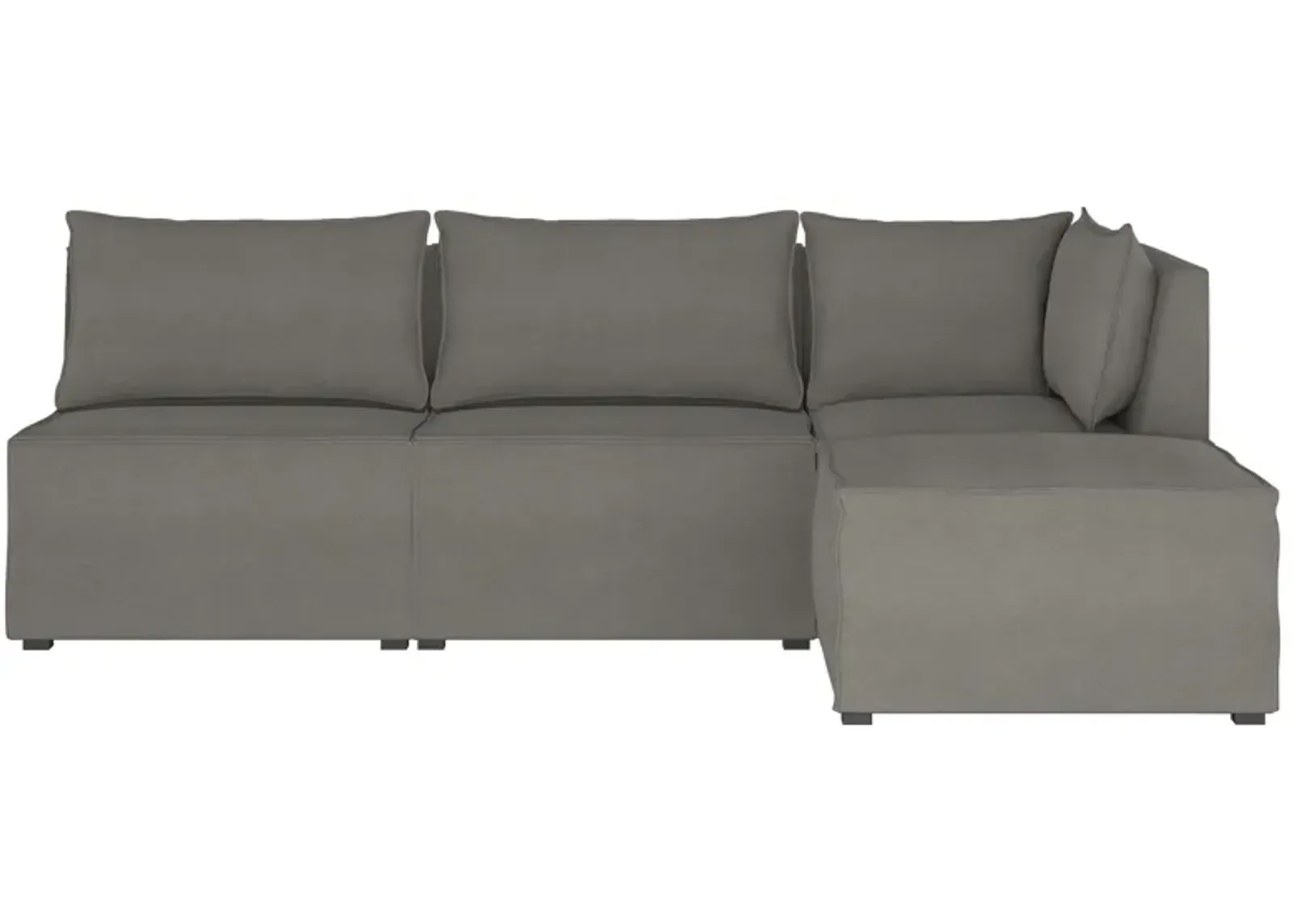 Stacy III 4-pc. Right Hand Facing Sectional Sofa in Linen Gray by Skyline