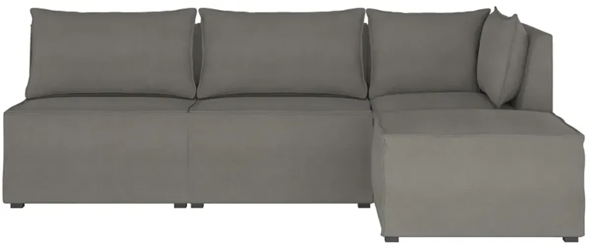 Stacy III 4-pc. Right Hand Facing Sectional Sofa in Linen Gray by Skyline