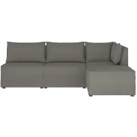 Stacy III 4-pc. Right Hand Facing Sectional Sofa in Linen Gray by Skyline