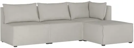 Stacy III 4-pc. Right Hand Facing Sectional Sofa in Velvet Light Gray by Skyline
