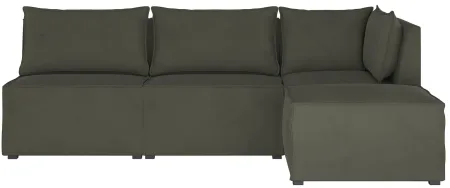 Stacy III 4-pc. Right Hand Facing Sectional Sofa in Velvet Pewter by Skyline