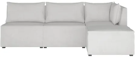 Stacy III 4-pc. Right Hand Facing Sectional Sofa in Velvet White by Skyline