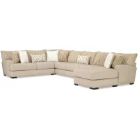 Mondo 4-pc. Sectional w/ Chaise in Toast by Albany Furniture