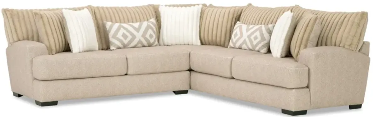 Mondo 2-pc. Sectional Sofa in Toast by Albany Furniture