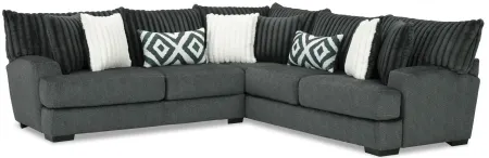Mondo 2-pc. Sectional Sofa in Gunmetal by Albany Furniture