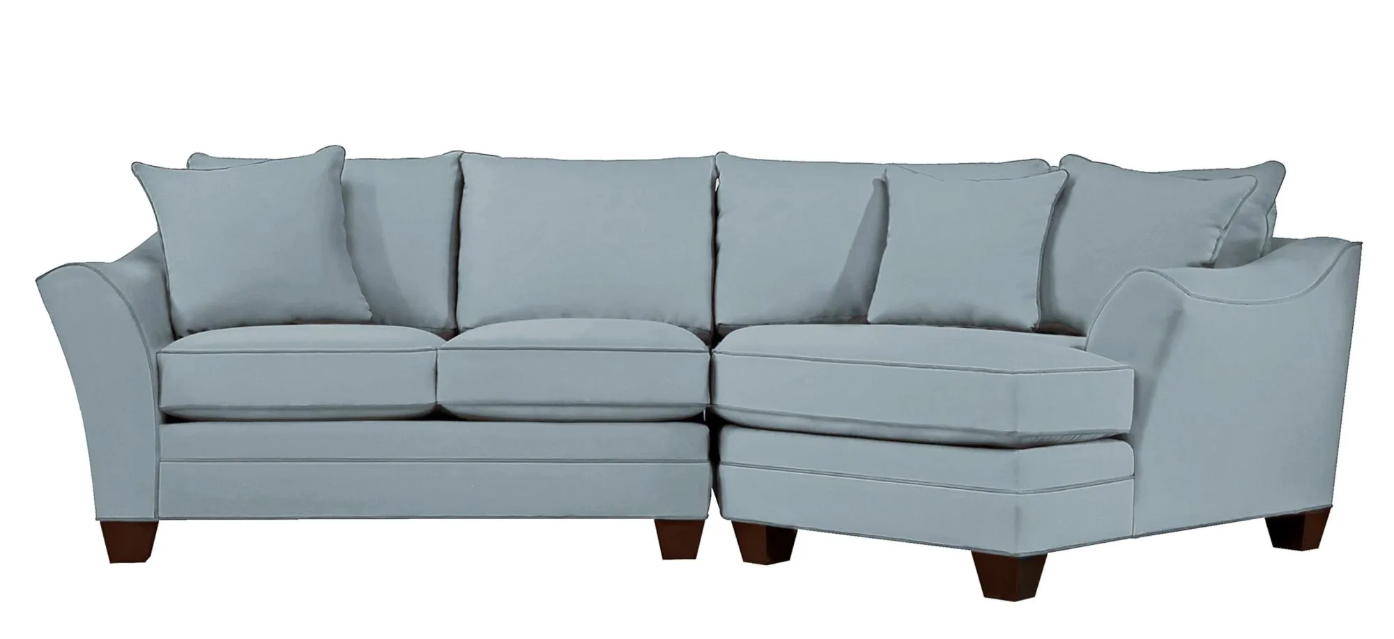Foresthill 2-pc. Right Hand Cuddler Sectional Sofa in Suede So Soft Hydra by H.M. Richards