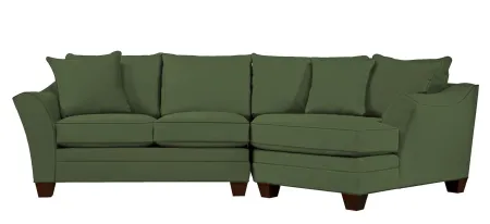 Foresthill 2-pc. Right Hand Cuddler Sectional Sofa in Suede So Soft Pine by H.M. Richards