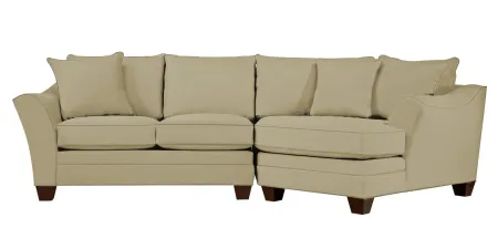 Foresthill 2-pc. Right Hand Cuddler Sectional Sofa in Suede So Soft Vanilla by H.M. Richards