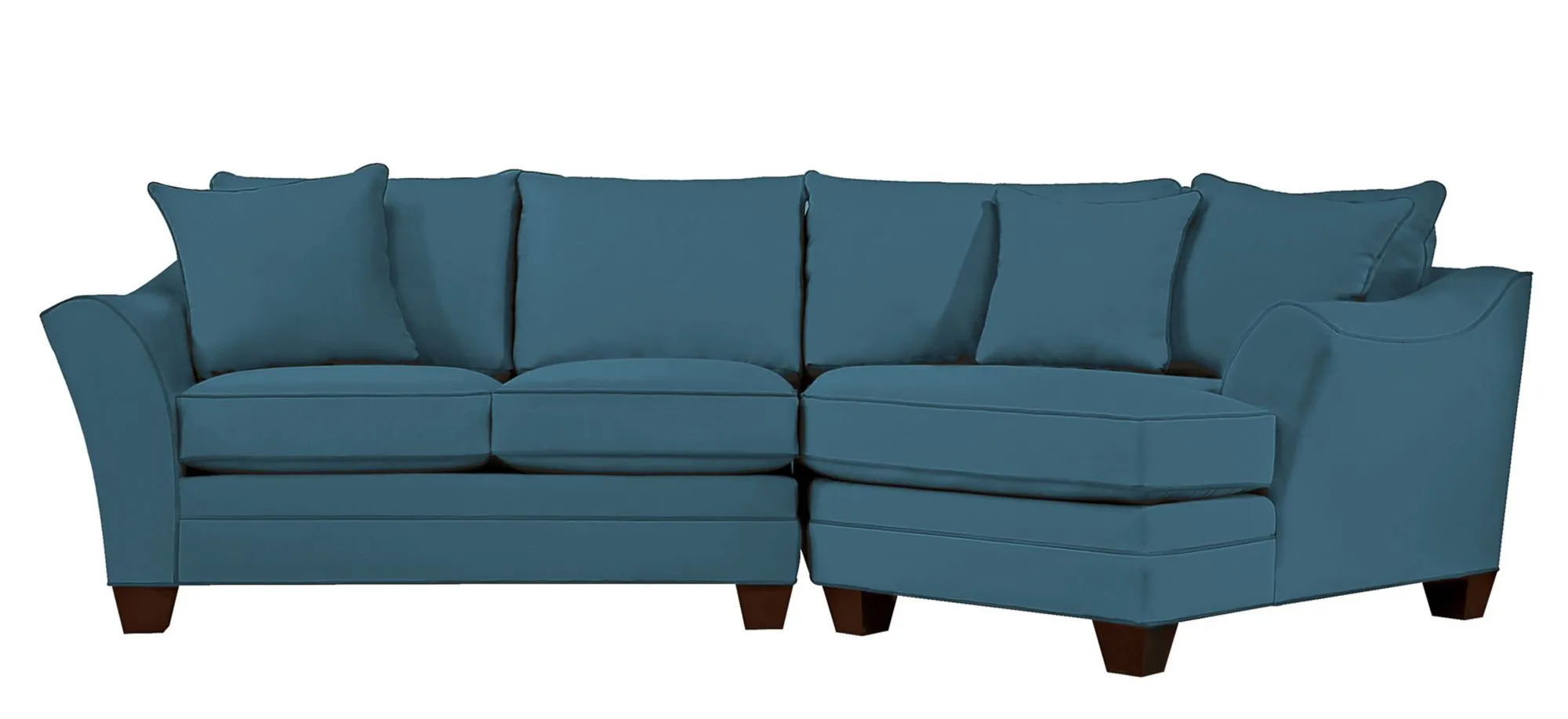 Foresthill 2-pc. Right Hand Cuddler Sectional Sofa in Suede So Soft Lagoon by H.M. Richards