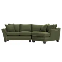 Foresthill 2-pc. Right Hand Cuddler Sectional Sofa in Suede So Soft Pine/Khaki by H.M. Richards