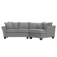 Foresthill 2-pc. Right Hand Cuddler Sectional Sofa in Suede So Soft Platinum/Slate by H.M. Richards