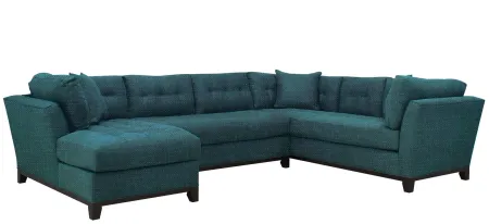 Cityscape 3-pc. Sectional in Elliot Teal by H.M. Richards