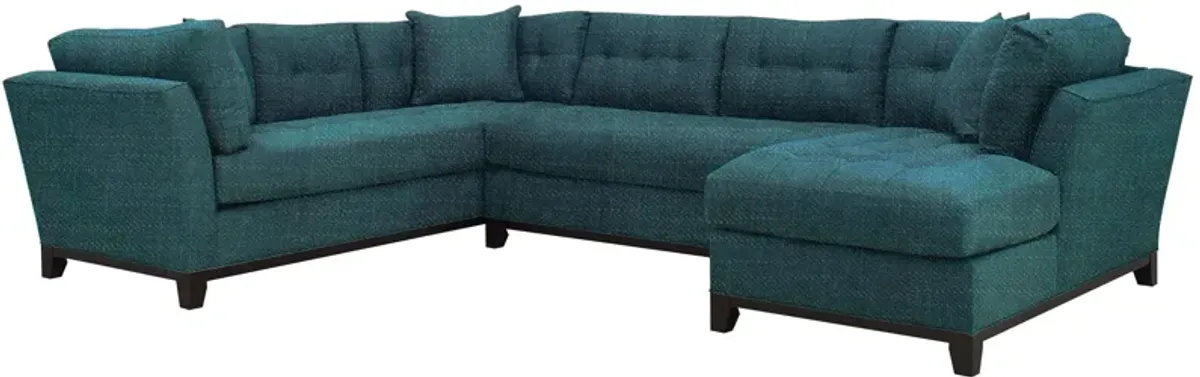 Cityscape 3-pc. Sectional in Elliot Teal by H.M. Richards