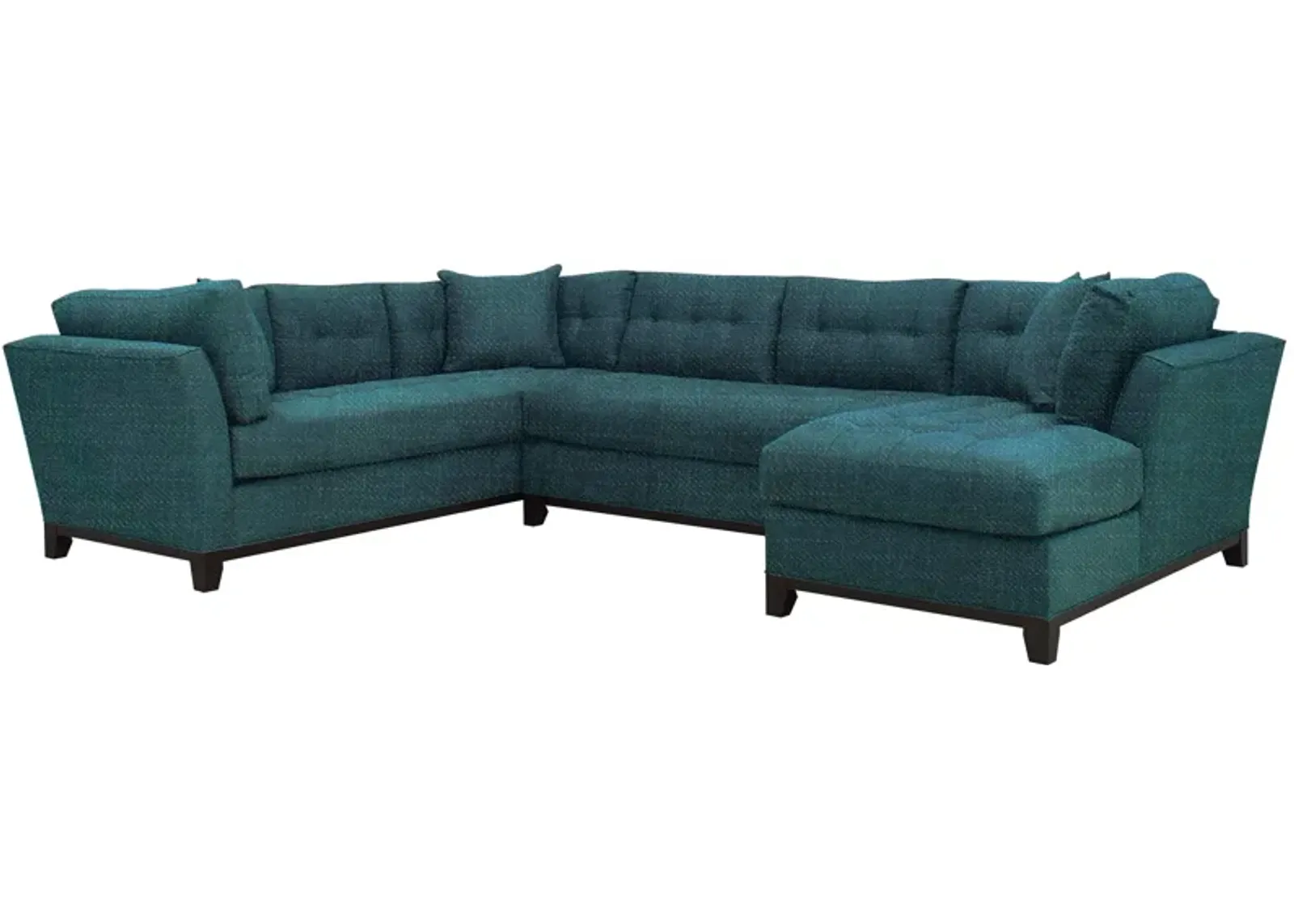 Cityscape 3-pc. Sectional in Elliot Teal by H.M. Richards