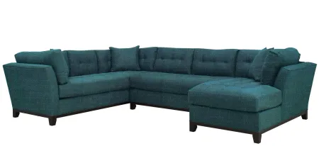 Cityscape 3-pc. Sectional in Elliot Teal by H.M. Richards